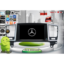 Radio dedykowane Mercedes ML W166 2012-2015 GL X166 2012-2015r. Android 8 CPU 8x1.5GHz Ram 4GHz Dysk 32GB Ekran HD MultiTouch OBD2 DVR DVBT BT Kam